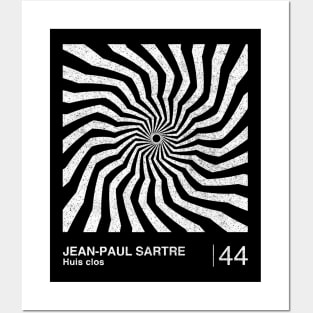 Jean-Paul Sartre / Minimalist Graphic Design Fan Artwork Posters and Art